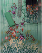 3-PC Unstitched Embroidered Neckline Lawn | E-04